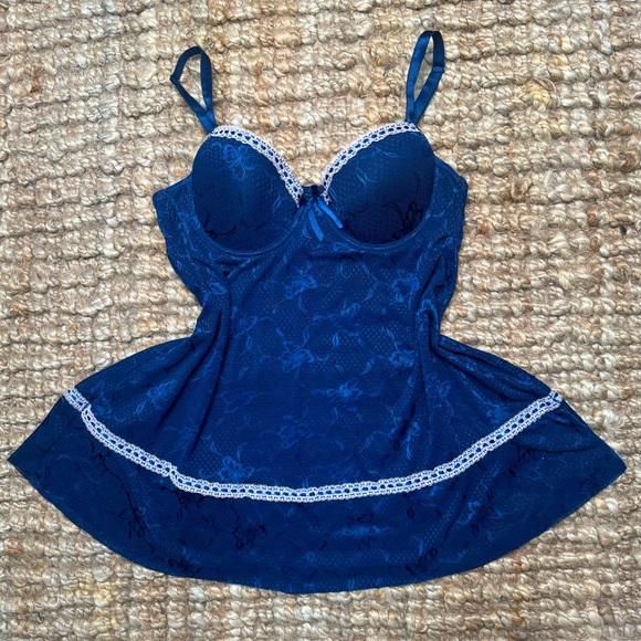 Y2K Rampage Intimates Babydoll Lingerie Bra Top Sz M - Picture 1 of 7